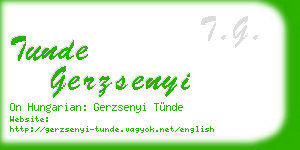 tunde gerzsenyi business card